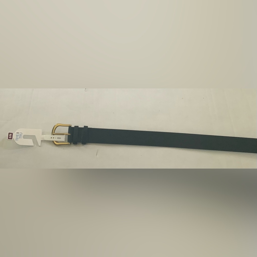 Time and Tru Black Belt with Gold Buckle